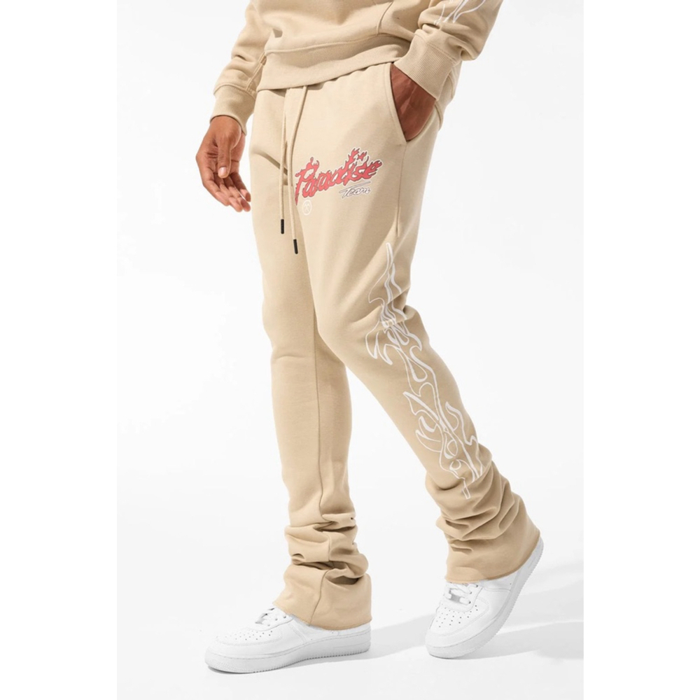 Men's Jordan Craig Sweatpants M Beige Red - Picture 8 of 8